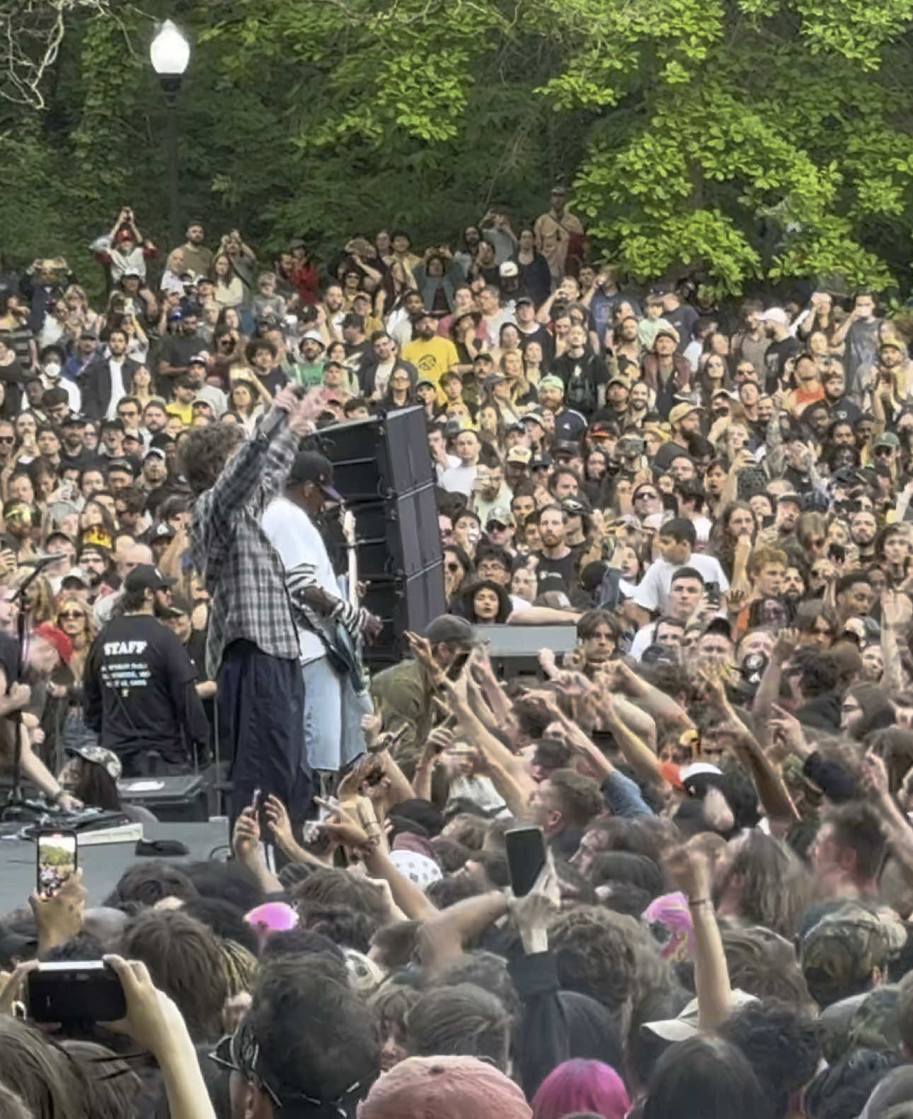 Turnstile - Holiday Live at Wyman Park Dell Baltimore 5-10-25 you can see the speakers fall at the end #turnstile #baltimore #wymanparkdell #livemusic 