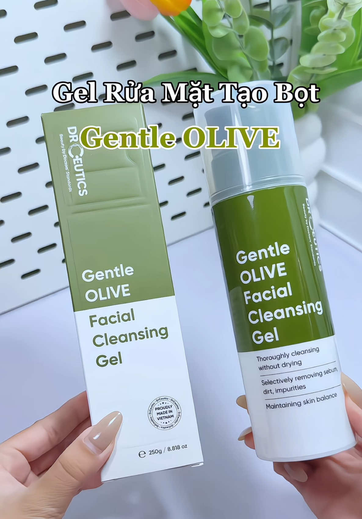 Gel rửa mặt tạo bọt Gentle OLIVE của nhà DRCEUTICS #review #gelruamat #gentleolive #drceutics #diunhe #sachsau #capam #fyp #viral #xuhuongtiktok 