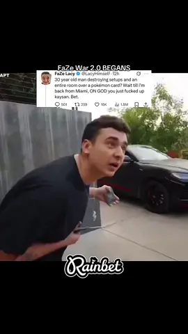 Kaysan gets revenge after Lacy cuts rarest Pokémon card he owns #lacy #kaysan #clips #faze #stableronaldo #paintball 