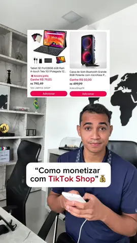 Como monetizar com o TikTok Shop”💰 Comenta Viral e segue @odanielsoriso pra participar da aula #monetização #tiktokshop #marketingdigital 
