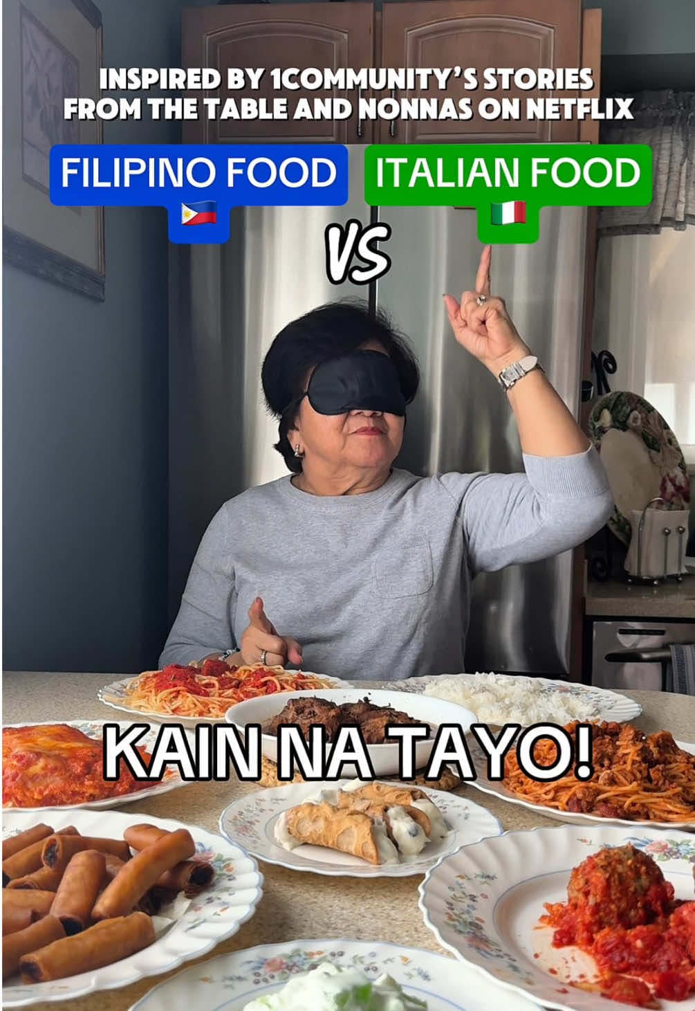 #ad Mama may or may not have been a little biased during this #BlindTasteTest 😅🍝 Inspired by @1Community’s #StoriesFromTheTable and NONNAS on @Netflix — food is memory, identity, and culture. 🥹❤️ Comment “STORIES” for the link to share your own story 🍽️ #MamaTries #FilipinoFood #ItalianFood #Netflix #Nonnas #TasteTest #OurFilipinoGrandma #GrandmaTok #1Community
