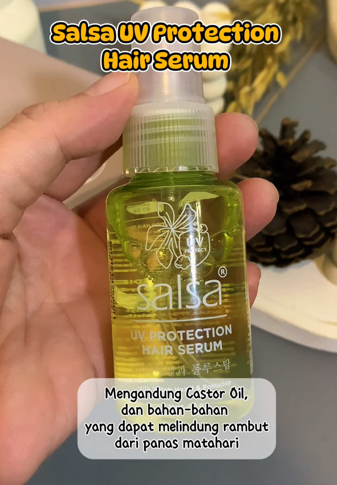 Salsa health hair serum UV protection dibuat khusus untuk melindungi rambut dari sengatan matahari. #hair #hairserum #serumrambut #hairproducts #haircare 