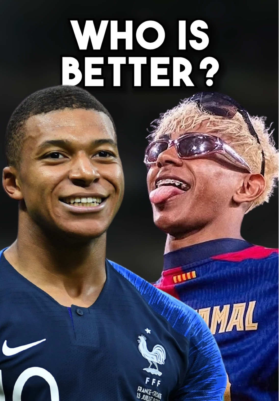 KYLIAN MBAPPE vs LAMINE YAMAL: Who is better? #fyp #football #mbappe #yamal #teenage #utl #underthelights  @DenzelFV @J @brandzonline20 @DavidT 