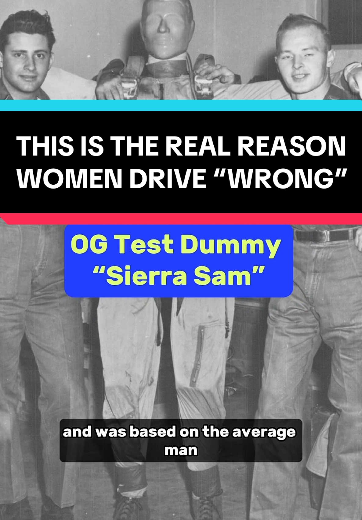 All women drive wrong and here’s why.  Before you jump to stereotypes, it’s not our fault. Cars weren’t designed with us in mind.  Tomorrow I’m dropping the news about the first ever anatomically correct female crash test dummy. It’s about time 👏🏽  #DidYouKnow #mindblown #carcrash #carsafety #womenshealth 