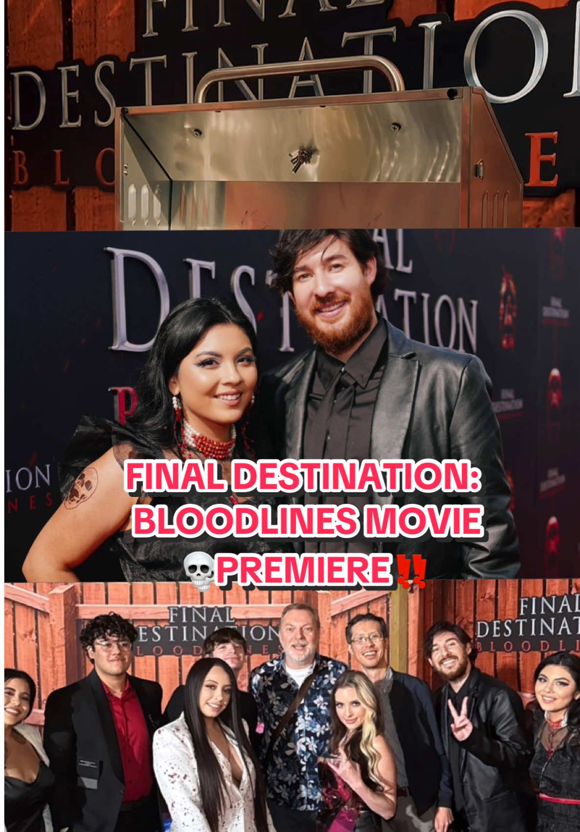 💀FINAL DESTINATION: BLOODLINES IS A BLOODBATH‼️💀 And the premiere was nothing short of new blood, new life in the return of this iconic franchise.  Just like the film, this experience put us to the test against DEATH. And it was a bloody good time! I had such an iconic time with friends ❤️‍🔥 Get your tickets to @Final Destination Bloodlines now! And see the movie many times once it opens in theaters MAY 16 🔥💀🤘🏼💀🔥 #finaldestinationbloodlines  #finaldestination #warnerbros  @Warner Bros. #halfwaytohalloween