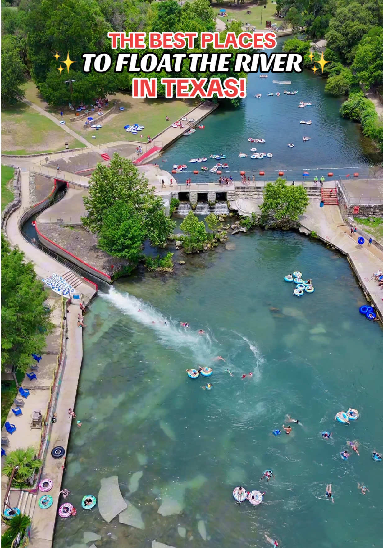The summer temps have officially arrived in Texas, y’all! 🥵 What better way to stay cool than grabbing your crew and floating the river? 💦🛟 Here are a few of the BEST spots in Texas to float: 🛟 The Comal River – Home of the famous Tube Chute! We like to arrive early and park at Prince Solms Park. There are tube rentals on-site, or you can choose from several tube companies around town that offer shuttles. 🛟 San Marcos River – Grab your tubes from Lions Club Tube Rentals and float through some of the clearest water in Texas! Or head to the other side of the river where there’s no can ban—float with Texas State Tubes or Don’s Fish Camp and make your way to Shotgun Island, which is always a party! 🛟 Guadalupe River in Gruene, TX – Rockin’ R River Rides is your go-to for rentals, and it’s located right on the river! #floattheriver #Summer #texassummer #thingstodointexas #texascheck  