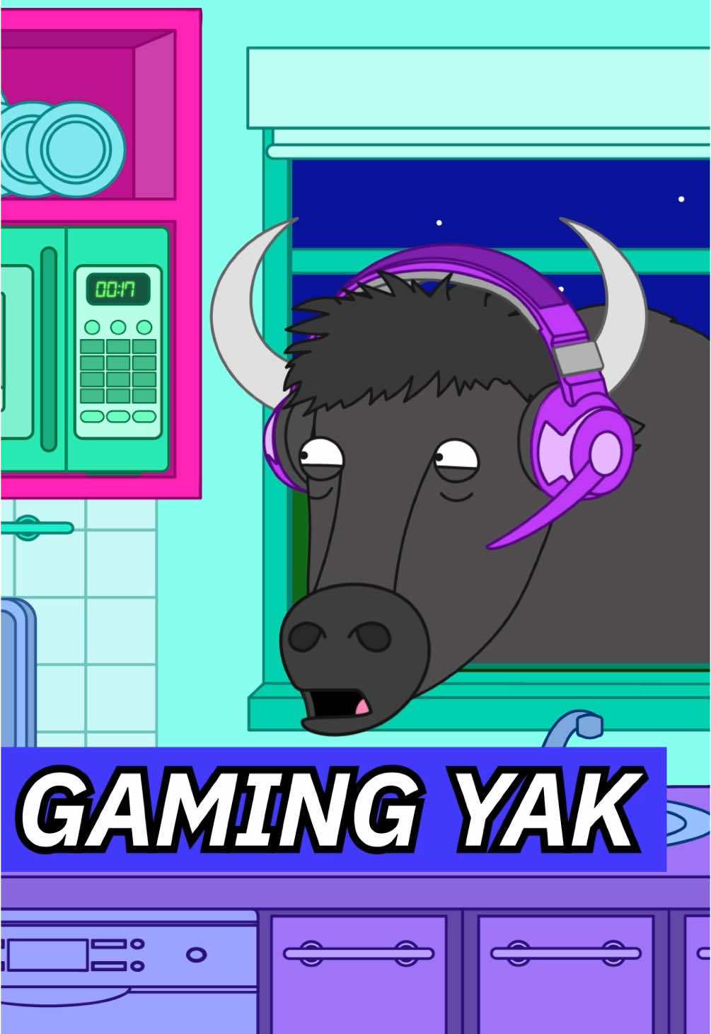 Gaming Yak X Alligator Shades 🦬🐊🎮🕶️ #fyp #humor #funny #animation #foryoupage #comedyvideo 