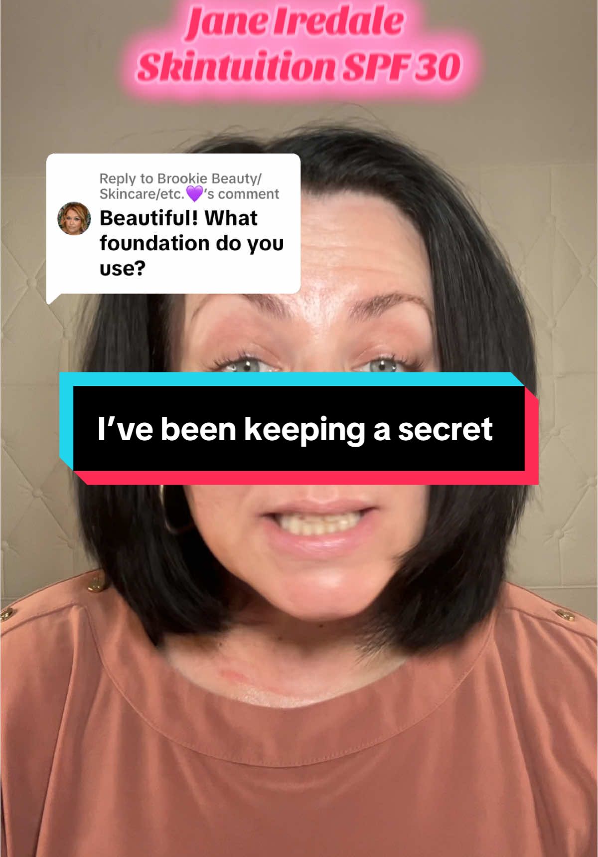 Replying to @Brookie Beauty/Skincare/etc.💜 I’ve been keeping a secret! Gifted this new foundation from @jane iredale and I’m loving it. It has SPF 30 in it and it makes my skin so radiant! It’s here on TikTok shop, I’ll link it for you.  #foundation #over40makeup #newproduct #foundationreview #tiktokshop #fyp #fypシ 