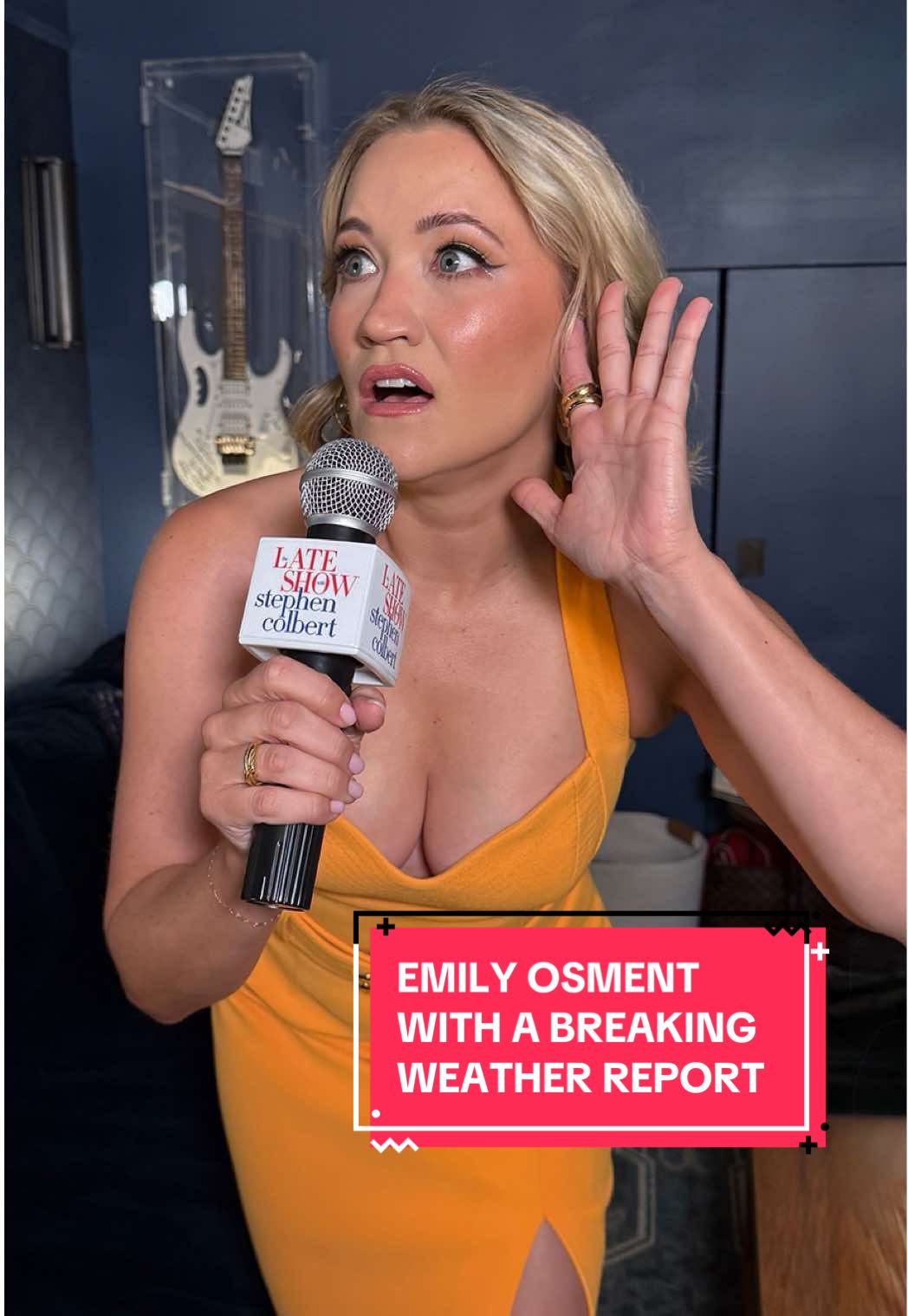 Weather Alert: 100% chance @_EmilyOsment is on #Colbert! #EmilyOsment #Weather
