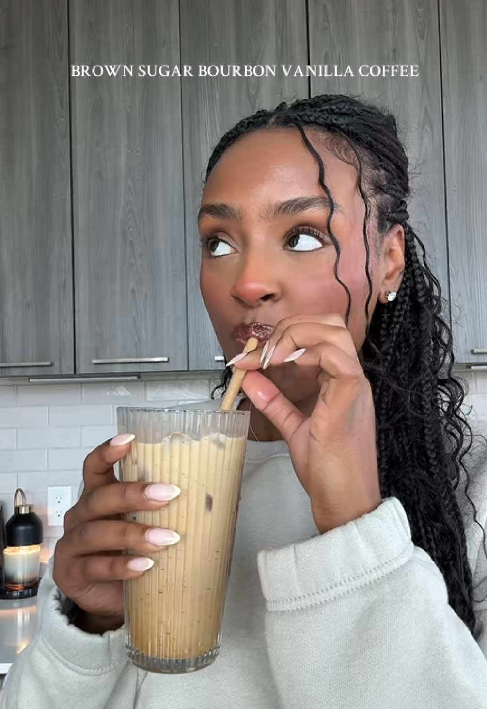 This Brown Sugar Bourbon Vanilla coffee is sooooo freakin good. Yall gotta try it OMG…I’m so obsessed 🤤!!  I made @SAL.T try and she absolutely fell in loveeeeeee #coffee #coffeetiktok #icedcoffee #icedcoffeeathome #coffeeathome #espresso  @Chobani @kitchenmama_us 