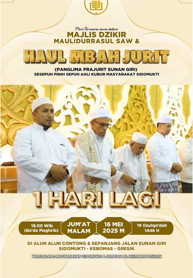 Mari bersama sama hadi dalam MAJLIS DZIKIR MAULIDURRASUL SAW & HAUL MBAH JURIT  . . #alkhidmah #alkhidmahgresik #sholawat #sholawatnabi #sholawatyuk #majlis #haulmbahjurit 