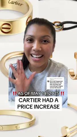 Replying to @Castle View Estate was anything you were eyeing go up in price?? Is it still worth the buy?? Let me know in the comments! #cartier #priceincrease #Love #juc #trinity #finejewelry #greenscreen 