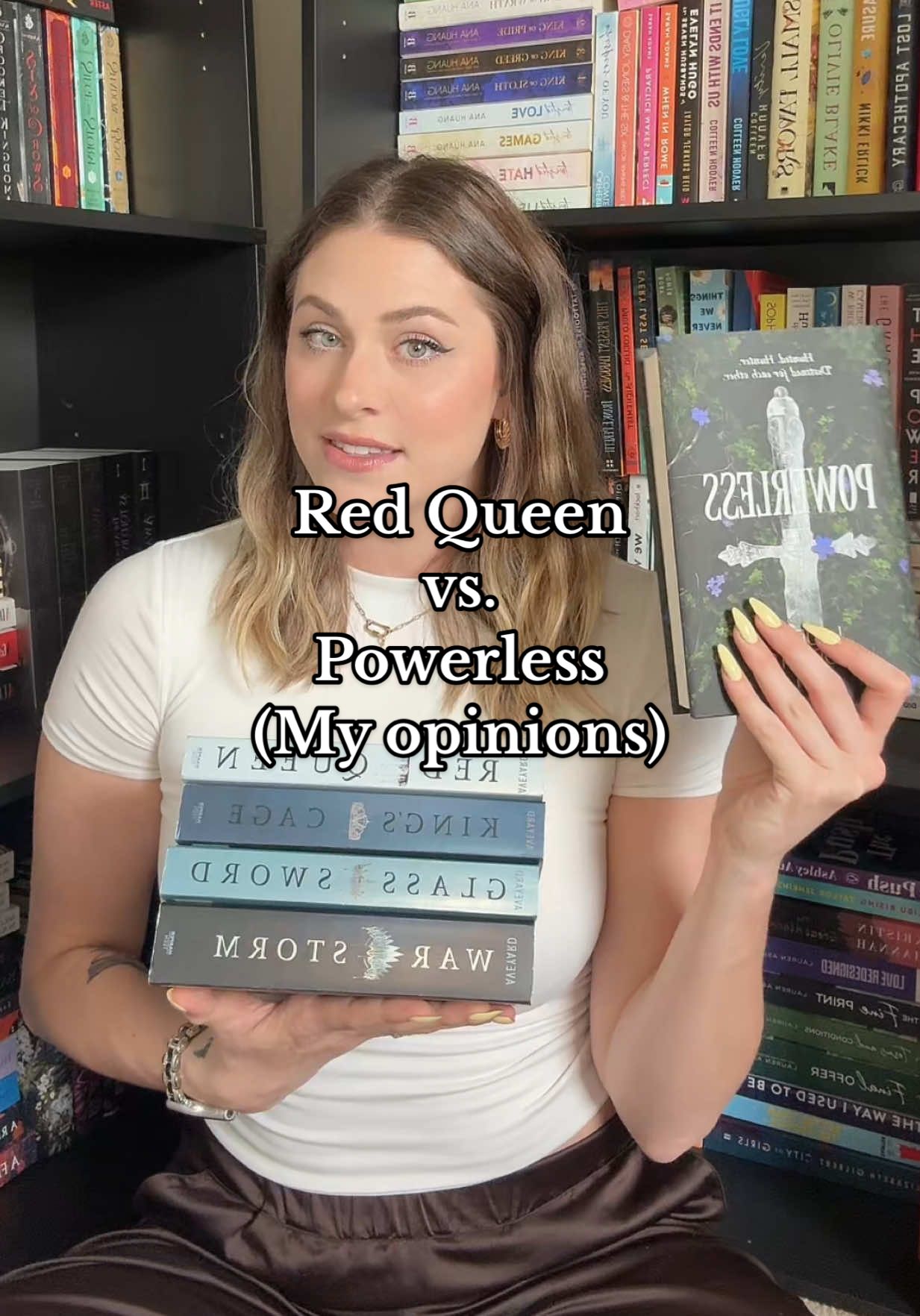 Who has read both of these books and agrees wholeheartedly that some things are meant to be read and move on and some pieces of literature are written by TRUE AUTHORS who create well thought out masterpieces? Either way neither book is *bad* but there is a clear winner for me… #powerlesslaurenroberts #redqueen #redqueenseries #victoriaaveyard #powerlesstrilogy #fantasyreader #dystopianbooks #youngadultbooktok #BookTok #romantasyreaders 
