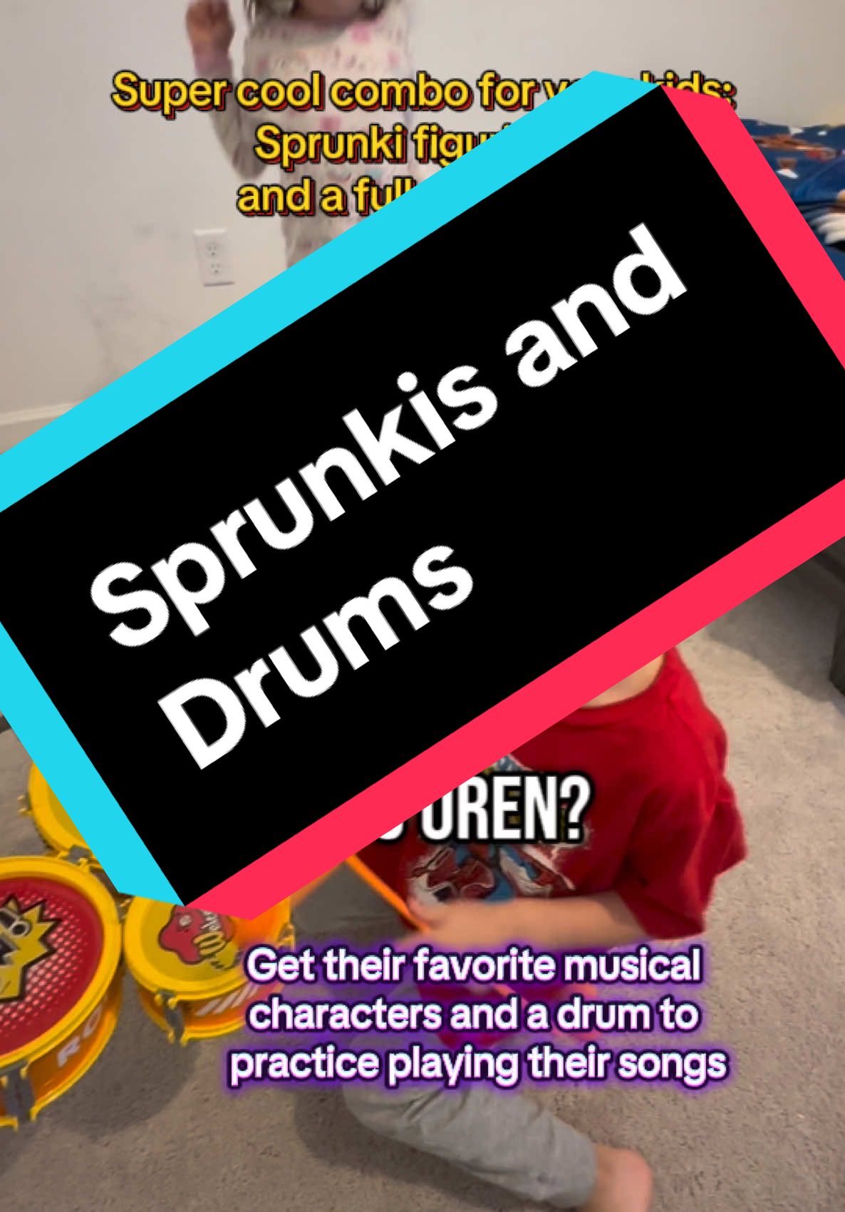 This is such a cool combo for your sprunki loving kiddos! If your children are into music, you can grab a 24 pack of sprunki characters and a complete drum set, all for about $40.  I can’t say I understand these sprunkis at all, but as a parent, I will take whatever they enjoy and turn it into an experience for them. They like the music, so I got them an instrument to go with their characters.  #sprunki #childrentoys #tiktokshop 