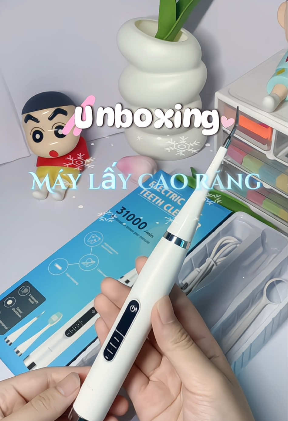 Cái cảm giác ngồi ở nha khoa cứ sợ sợ tnao ý, may quá tui tìm được em máy này, thay đc đầu bàn chải để thành bàn chải điện luôn. Mn thêm deal 0đ để đc tặng kệ đỡ nha tui quên 🥲 #maylaycaorang #caorang #unboxing #trangrang #muagikenay #xh #xuhuong 