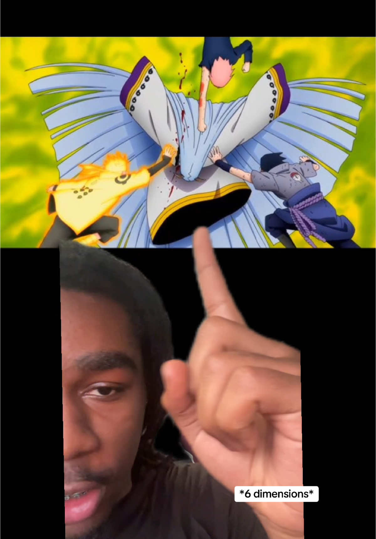 I didn’t see billions of galaxies, did you? #greenscreen #naruto #narutoshippuden #meatlovers #kaguya #narutoshippuden #debate #anime #goatpiece 