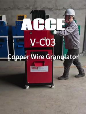 V-C03 copper wire granulator recycles 99% pure copper from waste cables!