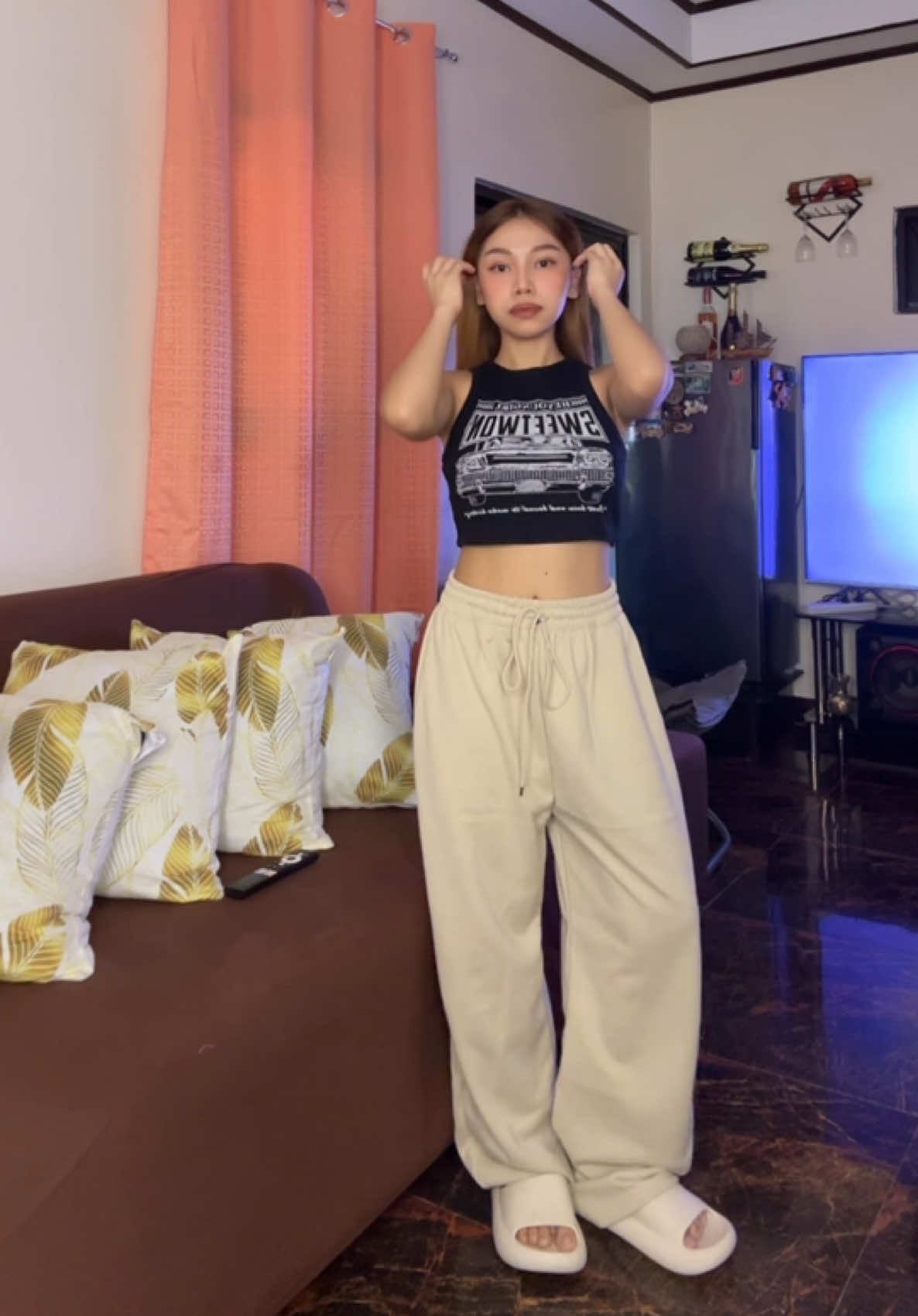 ang kapal ng fabric 🫣 #sweatpants #loungewear #sweatpantsoutfit #pajamapants #sweatpantseason #affordablefashion 