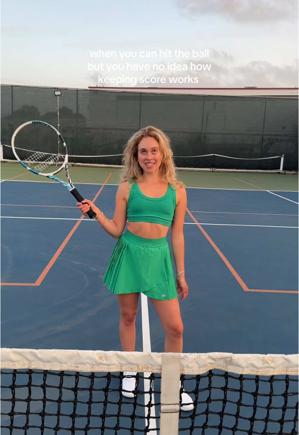 we’re learning #tennis #tennisplayer #tennisskirt #tennisoutfits #tennisoutfit @Kylie Hegemier 