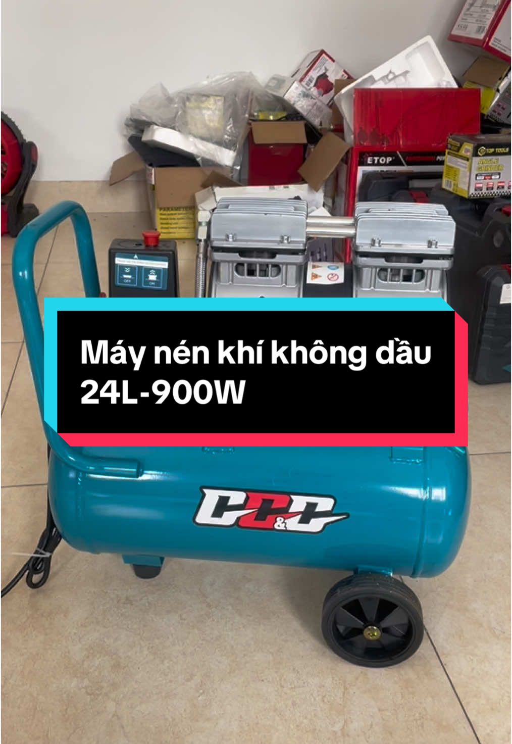 Máy nén khí không dầu 24L-600W #maynenkhi #maynenkhikhongdau