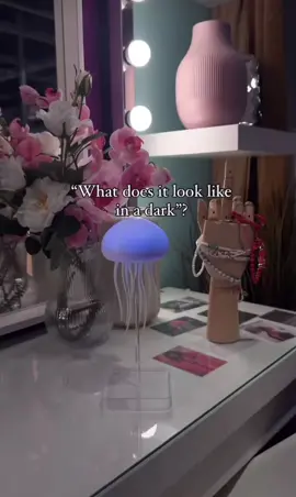 Night is Pureeeee😍 #jellyfish #products #cool #nightlight #flying #toy #floating 