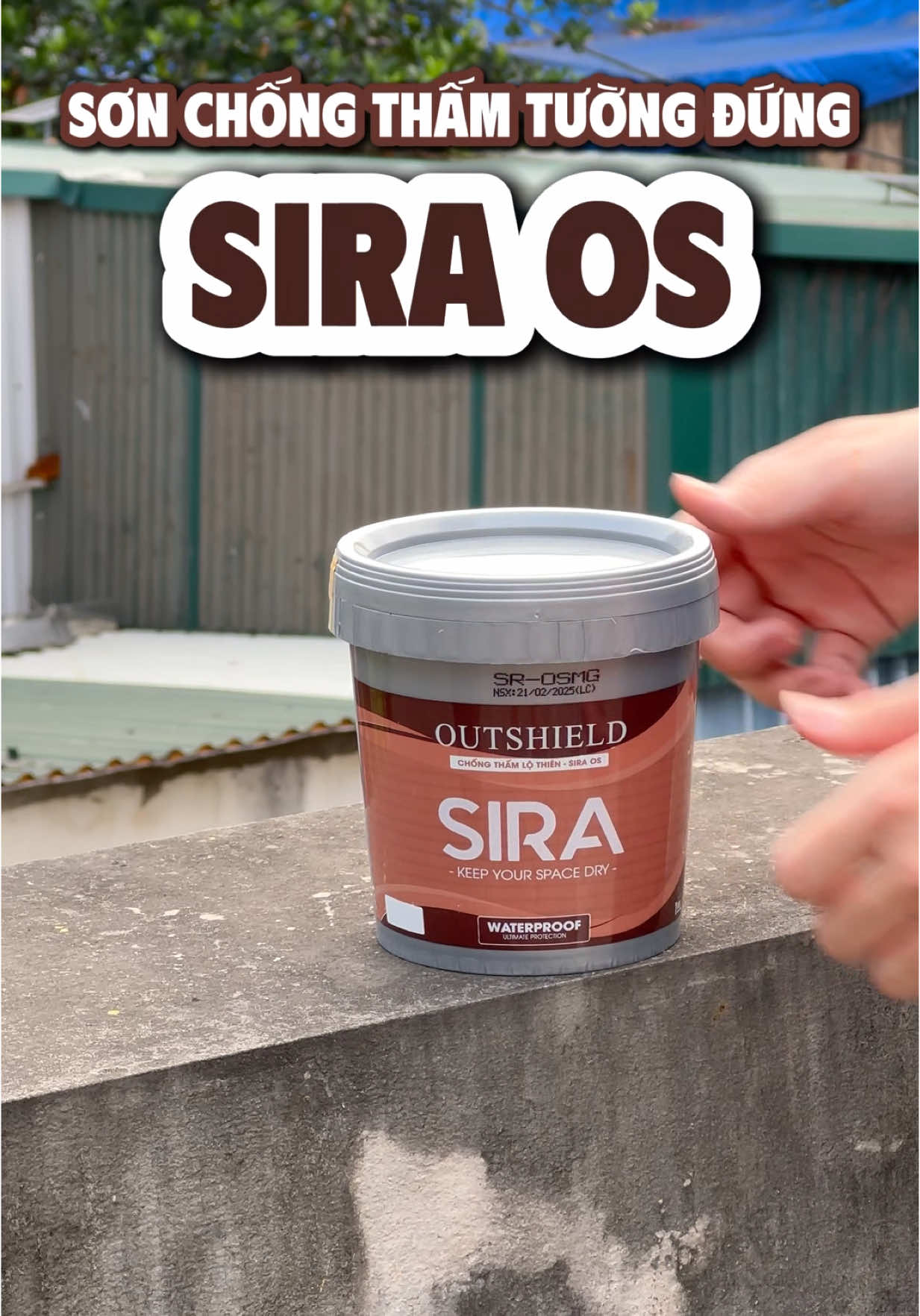Sơn chống thấm tường đứng ngoài trời Sira OS - chống thấm vượt trội với hiệu ứng lá sen chống bám nước giúp tường nhà bạn luôn khô ráo #chongthamsira #chongthamtuong #trending #sonnha #xuhuong 
