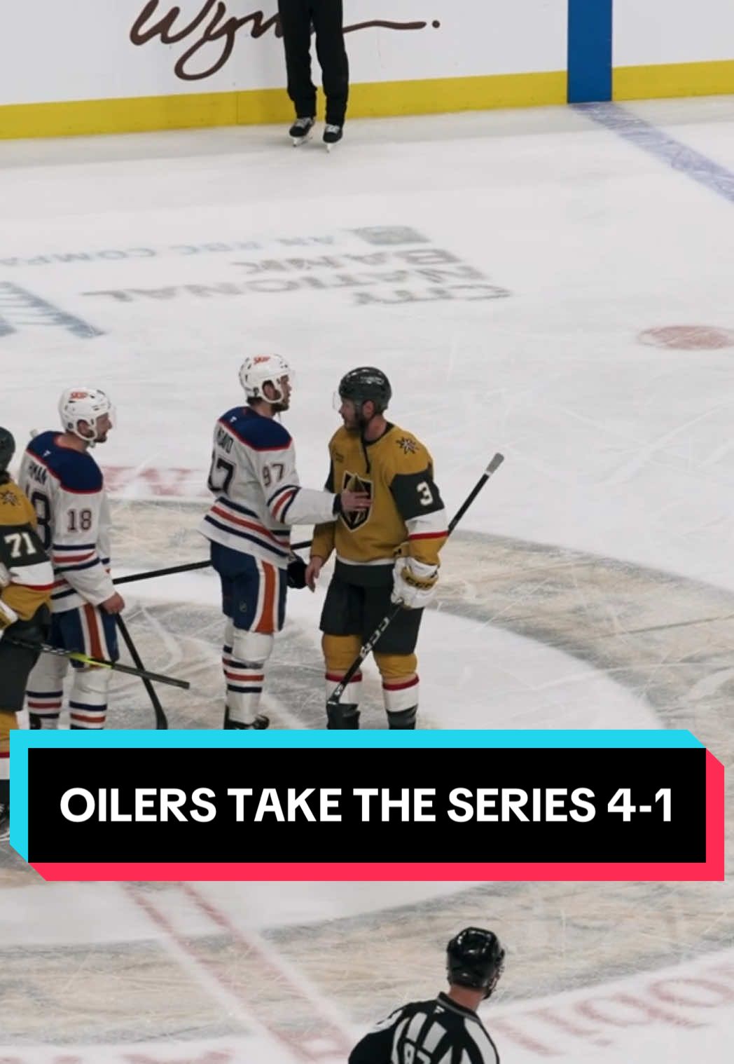 hard-fought series, nothing but respect 🫡 #StanleyCup #NHL #EdmontonOilers #VegasGoldenKnights #hockey #HockeyHandshakes 