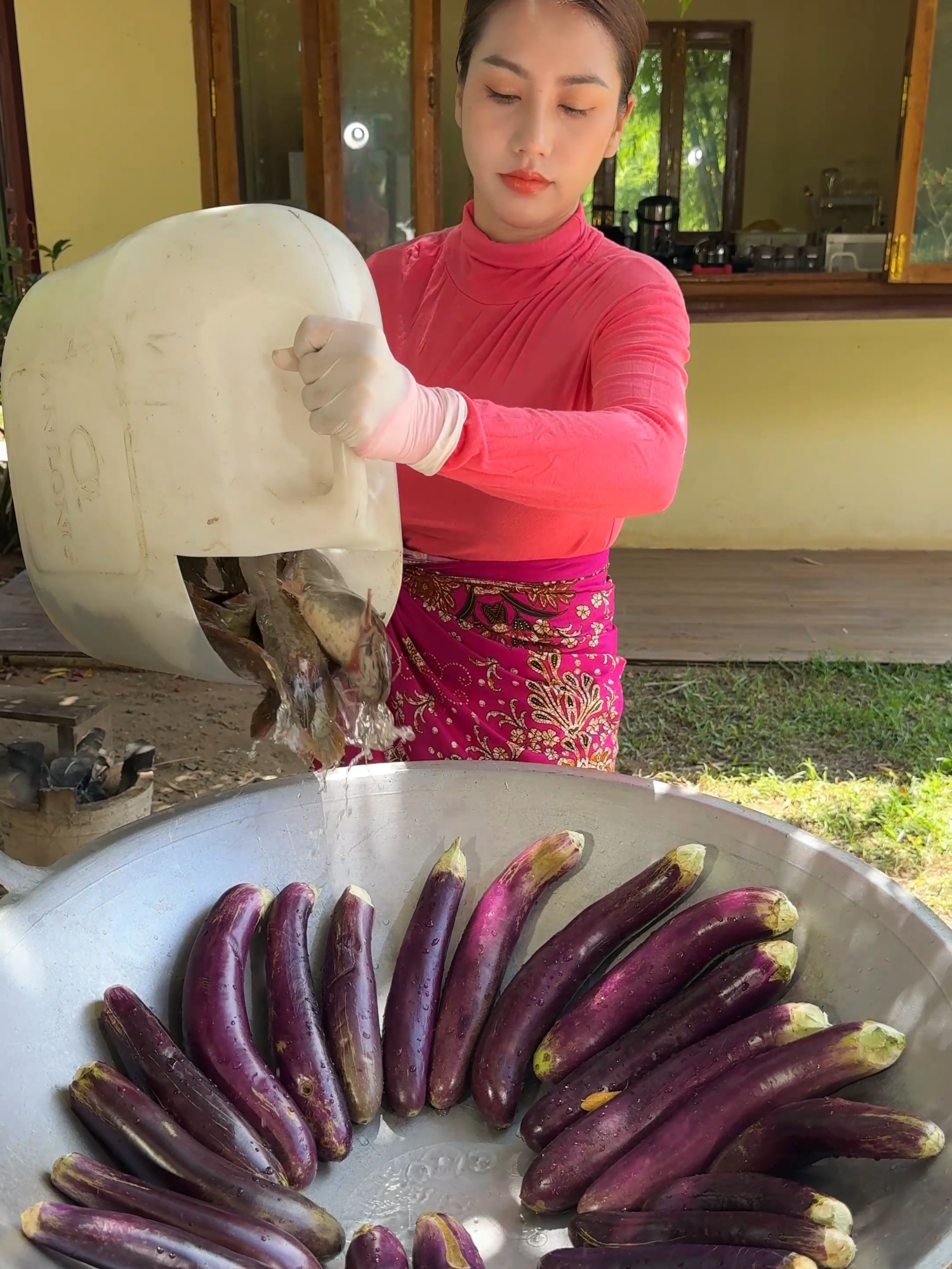 How to cook fish with eggplant recipe