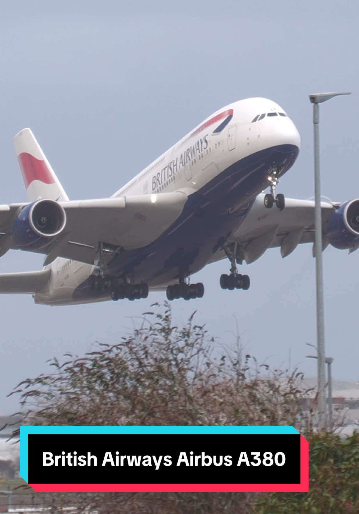 British Airways Airbus A380 😮✈️ #airbus #airbusa380 #aviation #airplane #planespotting #takeoff #airport #avgeek 