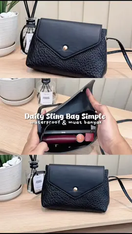 tas hari hari yang oke dan tetep stylish dipakainya 🥰 #slingbag #dailybag #slingbagblack 