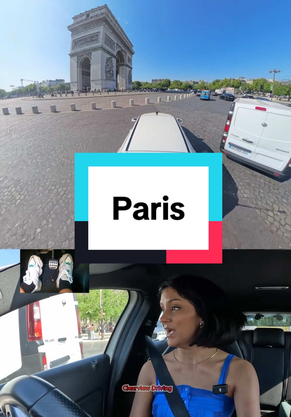 Arc De Triomphe in Paris  What exit did I actually take? 😅 #driving #car #paris #france #london #teacher #fyp #roundabout #learn #road #omg #traffic #driver #roadtrip