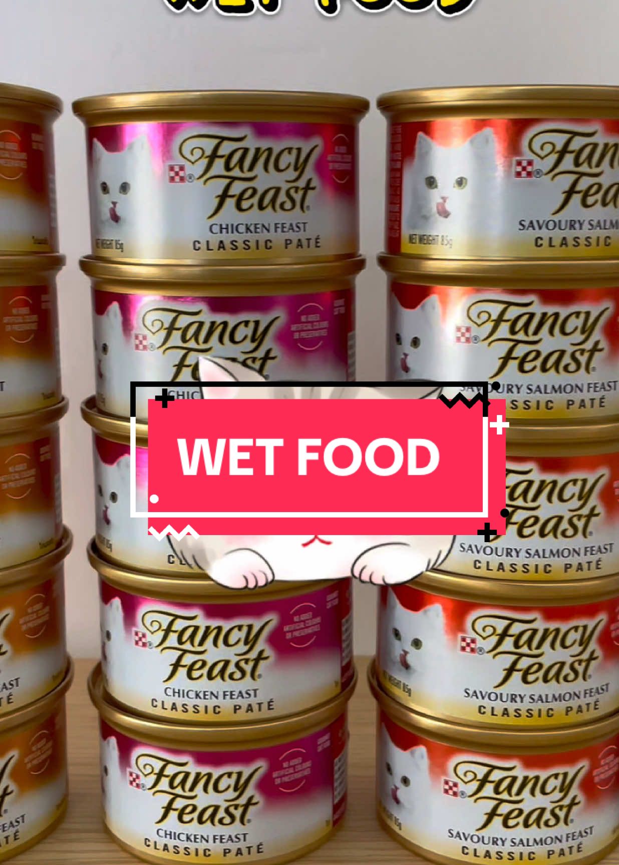 Manjakan kucing anda dengan pate lembut yang lazat, diperbuat daripada ayam, atau ikan sebenar. Tersedia dalam 5 perisa yang menyelerakan – sesuai untuk kucing dewasa dan anak kucing. Tanpa pewarna atau pengawet tiruan, hanya keenakan tulen dalam setiap suapan! 🐾🐱✨(K) #fyp #fypp #fypシ゚ #wefood #catwetfood #fancyfeast #wetfood 