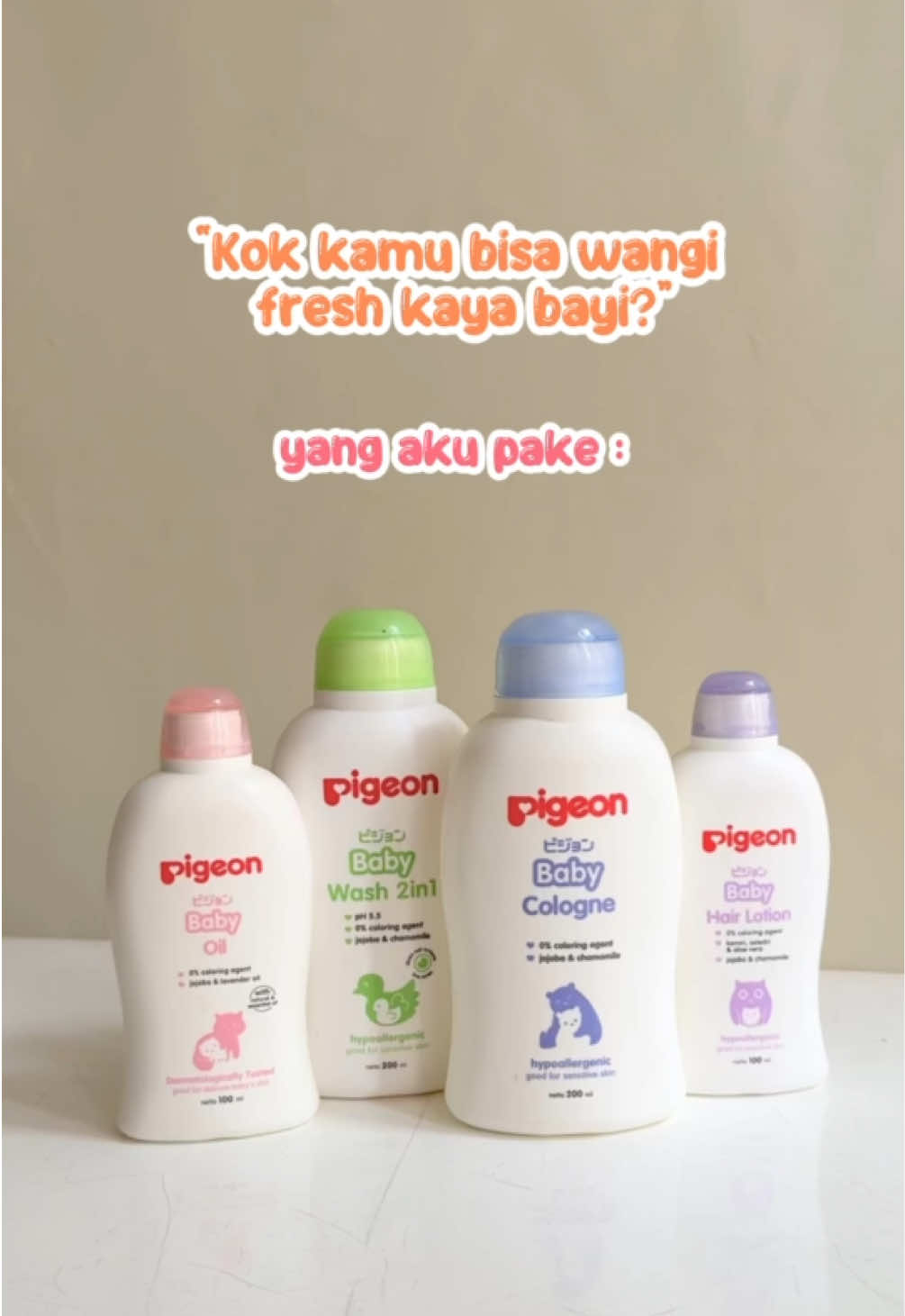 Bukan Cuma Bayi, orang dewasa juga pengen banget wangi fresh kaya baby🥰 Nih Rangkaian Skincare yang bisa kamu pake biar wangi kaya bayi‼️ Yuk langsung cobain‼️🛒💨 #pigeon #pigeonbabycare #pigeonbaby #pigeonbabycologne #pigeonbabywash2in1 #pigeonbabyoil #pigeonbabyhairlotion #babyparfum #babyskincare #babycologne #wangibayi #wangibayiseharian 