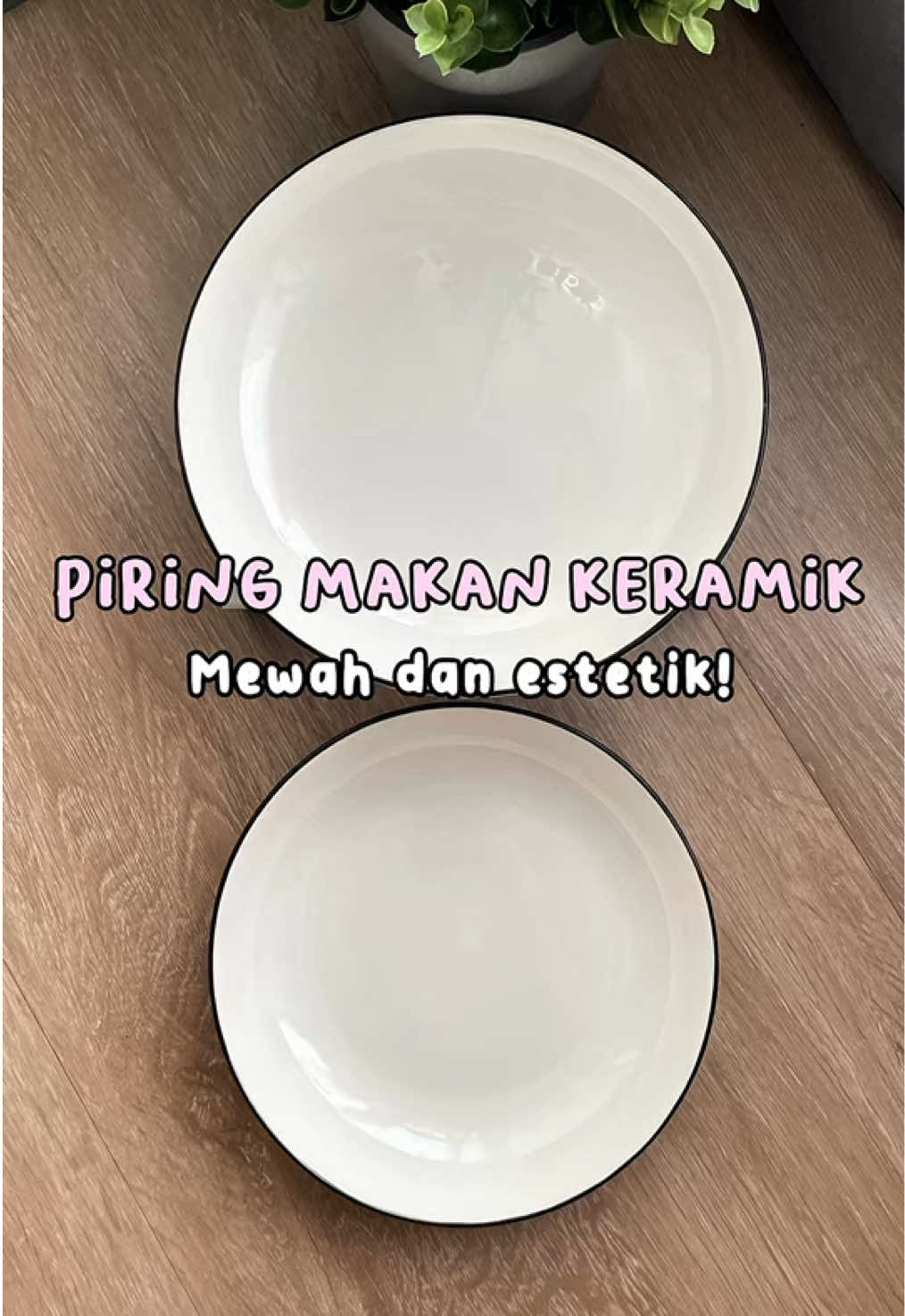 Piring keramik putih yang estetik dan mewah banget 🎉 #piringmakan #piringkeramik #piringestetik #satukontentiaphari 