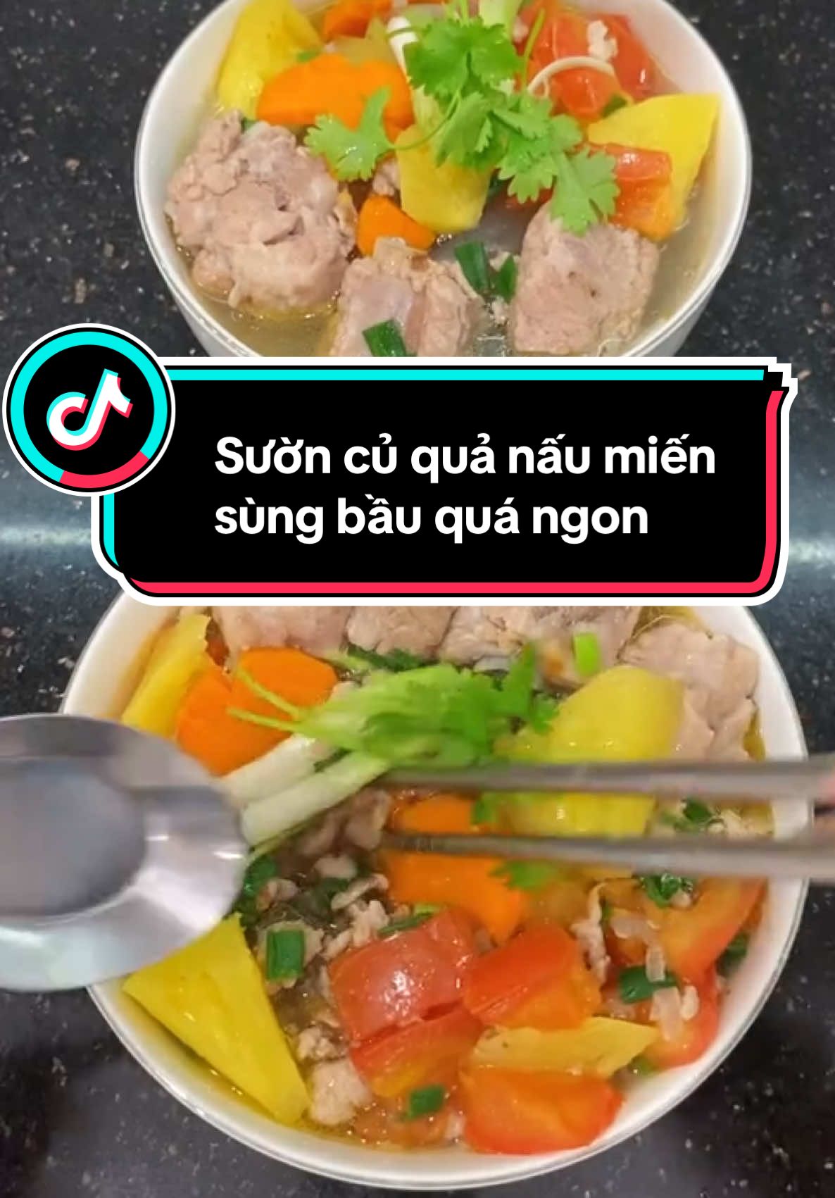 Sườn củ quả nấu miến sùng bầu và cái kết..thơm ngon khó cưỡng ăn dính lắm luôn #miendongsungbau #miendong #miendongsoito #nauancungtiktok #cooking #ancungtiktok #gocbepnho60 #nauan #cacmonanngon #nauankhongkho #nauanngon #comnha #homnayangi #nauanngonmoingay 