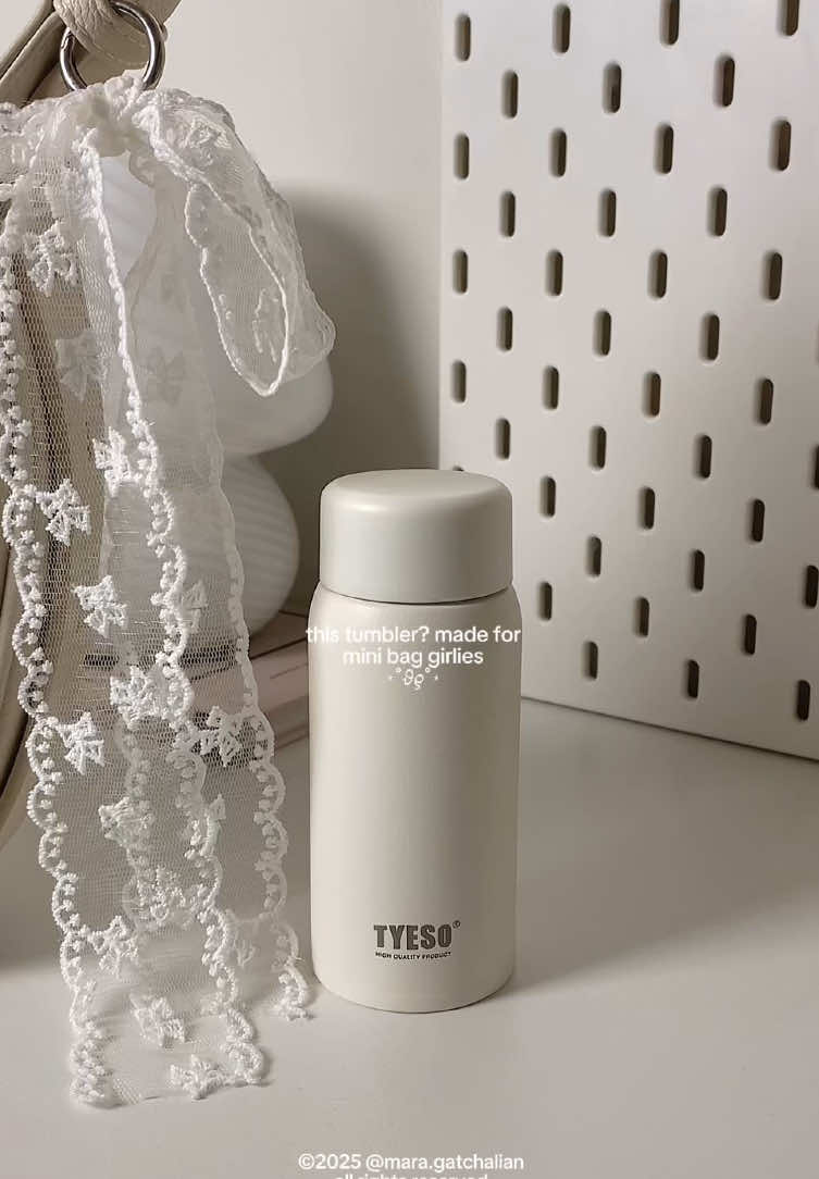 i can finally bring my tumbler everywhere 🥹✨ always stay hydrated !! #tyeso #tyesotumbler #minitumbler #150ml #pockettumbler #waterbottle #white #cute #tumbler #fyp #trending #viral #maragatchalian