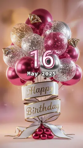 Happy birthday to 16 May babies #happybirthday #wisheszone #moraash124 #2025 #wishes #may 