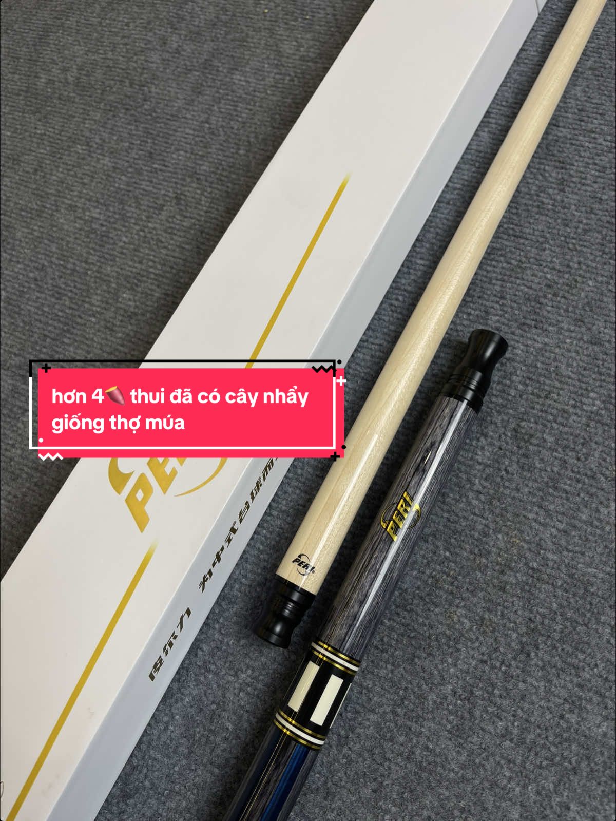 Nhảy PH nhảy phát là bay  THÔNG SỐ KỸ THUẬT – Ren nối: Radial – Ngọn: North American Hard Maple ghép 10 mảnh – Đầu tẩy: PERI Jump Cue – Phíp: Bakelite – Tay cầm: Trơn – Hoạ tiết: Vân Gỗ Dymond Wood – Kích thước tẩy: 13.8mm – Trọng lượng: 20oz nhanh tay ib zép lào em  @559-906-01bốn để nhận giá tốt nha #xuhuong #gậynew #shopbilliards #nhảyph #peri #periph#xhhhhhhhhhhhhhhhhhhhhhhh 