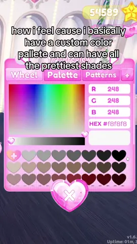 DTI lets you save 72 colors now so i decided to make my own color pallet. This took forever tho, at least the colors will be always fire🥹say NO to the basic neon color pallet @Dress To Impress  . . . . #dresstoimpress #dti #dresstoimpressroblox #dtiroblox #dtioutfitideas #dtifacecard #fyp