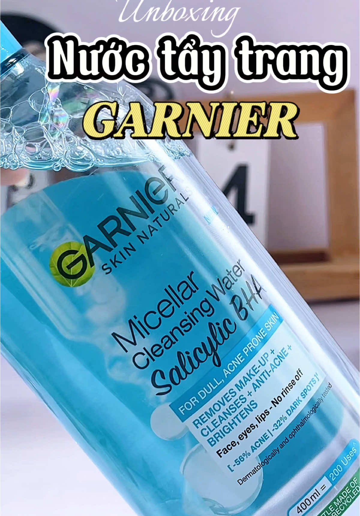 Nước tẩy trang quốc dân #unboxing #garnier #garniervn #nuoctaytrang #review #tiktok 