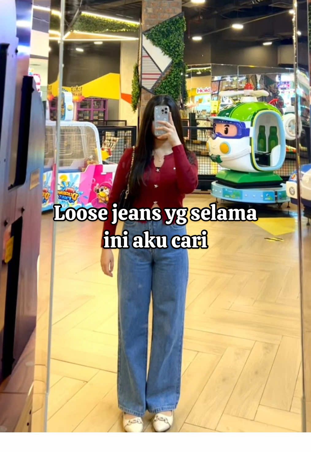 next pengen beli yg warna hitamnya🙌🏻 #jeanshighwaist #loosejeans #kulotjeans 