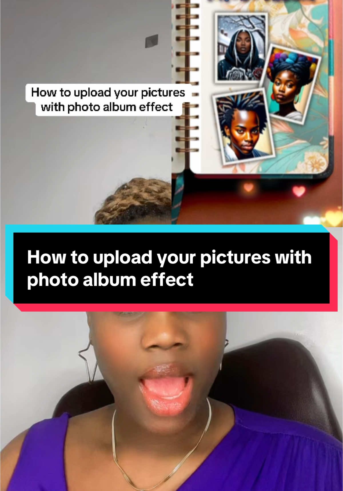 How to upload your pictures with photo album effect #tiktoktips #creatortips #newontiktok #tiktokbeginners #drqueenzoe 