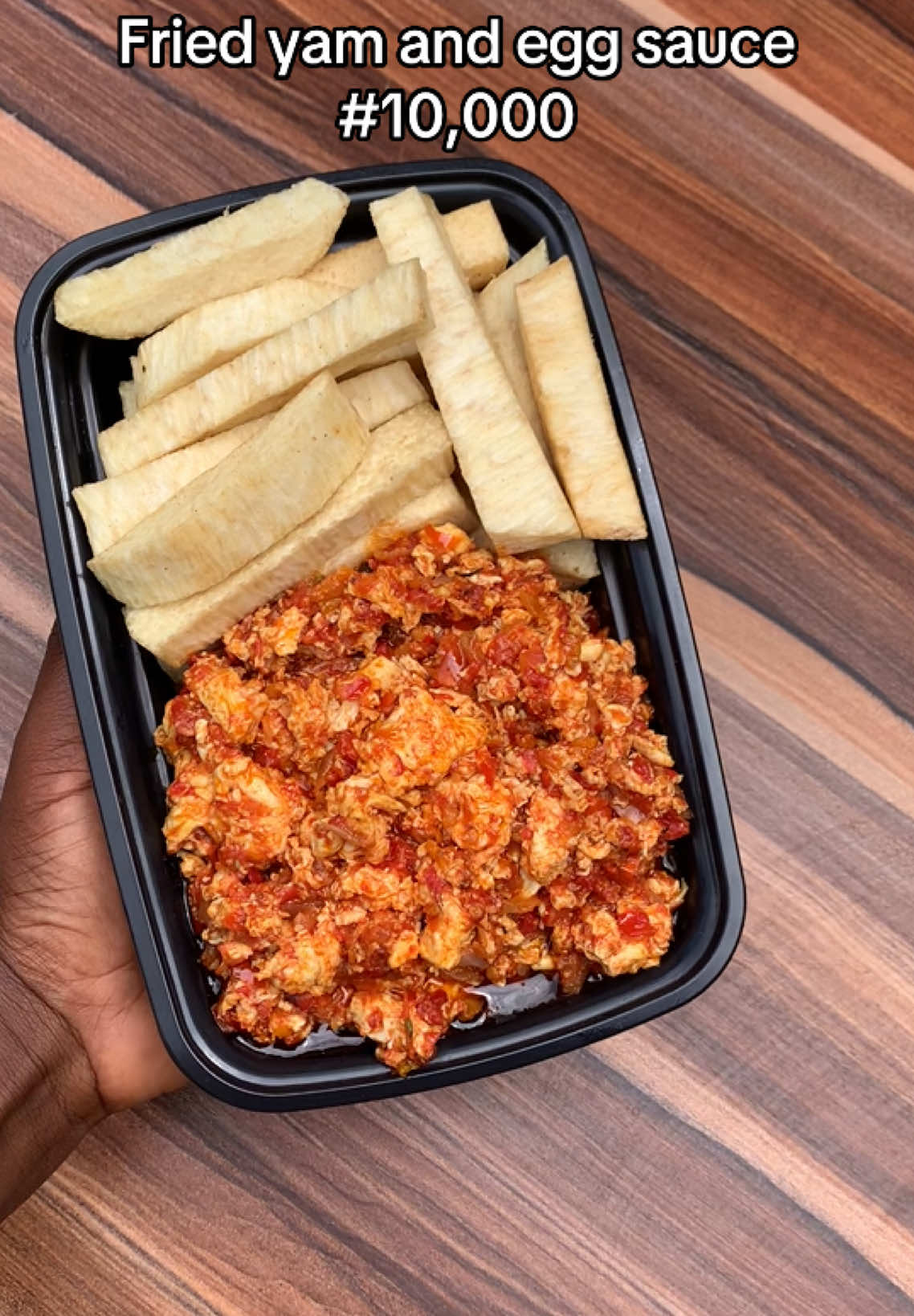 Fried yam and egg sauce  #10,000📌 Location is Warri‼️