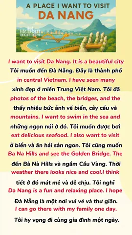 Luyện tập thuyết trình Chủ đề A place i want to visit - Một nơi mình muốn đi #movers #tienganhtreem #speaking #tienganhcambridge #mshancambridge #starters #tienganhtreemonline #speakingenglish #tienganhcambridgedi #moverse #TiengAnhChoBe #tienganhCambridge #flyers #viral #english #CambridgeEnglish #moversdwin #song #TiengAnhGiaoTiep #kid