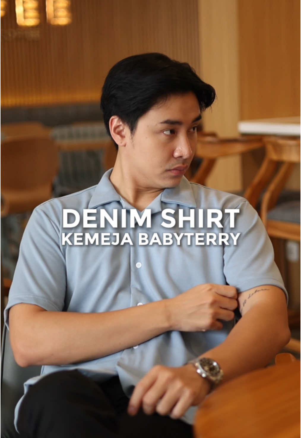 Kemeja cove bahan babyterry varian denim series #kemejaproa #kemejacove 