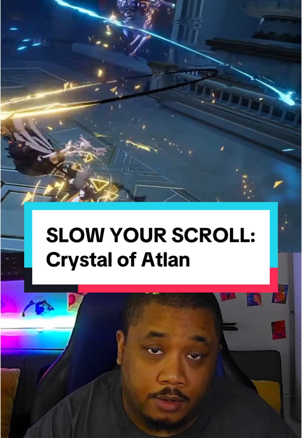 Slow your scroll and learn about crystal of Atlan. Crystal of Atlan is a new magic punk mmorpg set to release on mobile console and pc may 28th 👀 #crystalofatlan #gaming #stroopwaffel #WhatToPlay #slowyourscroll 