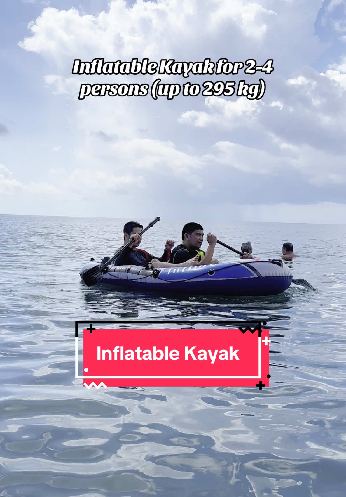 Inflatable Boat/Kayak good for 2-4 persona up to 295 kg. Must buy for your summer outings! 🛶 #inflatablekayak #inflatableboat #portablekayak #fyp #affiliate #tiktokaffiliate #affiliatemarketing 