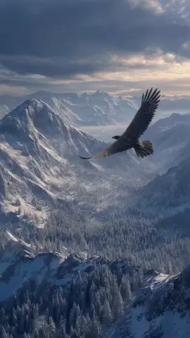 Magical flight of the eagle over the majestic mountains. #eagle #flightoftheeagle #alps #naturetherapy #naturelover 