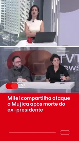 O presidente argentino Javier Milei repostou uma crítica ao ex-presidente do Uruguai, Pepe Mujica, que morreu nesta terça-feira (13). A publicação diz que 
