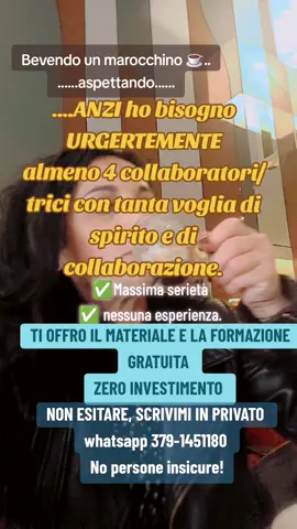 .🚫..ANZI ho bisogno URGERTEMENTE almeno 4 collaboratori/trici con tanta voglia di spirito e di collaborazione.... #BUSINESS  #BUSINESSCOSTOZERO  #networkmarketinitalia  #opportunitàlavorativa  #lavorodacasa  #renditapassivaonline  #guadagnoextra  #opportunitàdiguadagno 